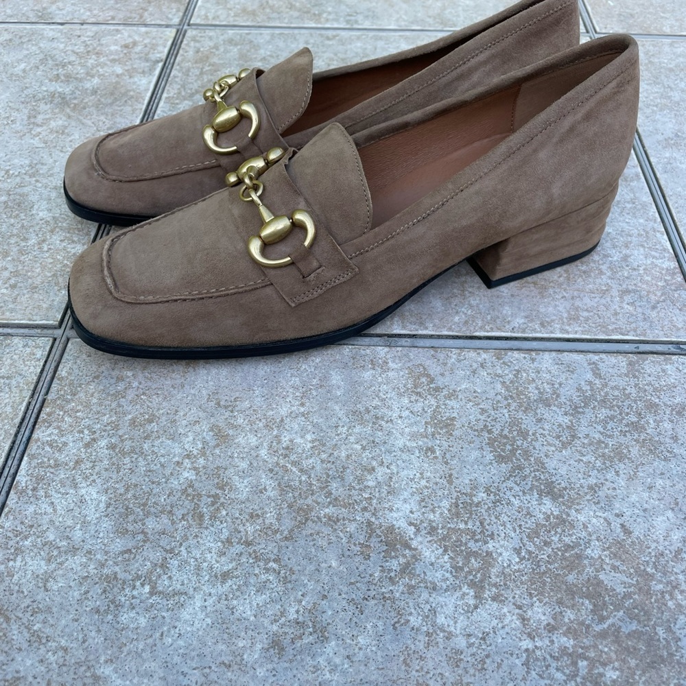 Saint G Suede Block Heels Moccasins - Picture 4 of 16